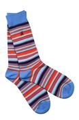 Narrow Striped Socks - Blue image