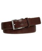 Leather Contrast Belt - Brown - 85 image
