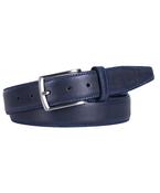 Leather Contrast Belt - Navy - 85 image