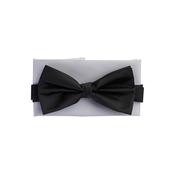 Black Silk Bow Tie 6cm - Black - One image