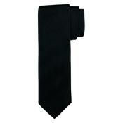 Silk Woven Soft Rib Tie 8cm - Black - One image