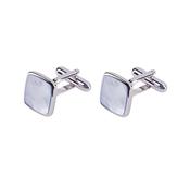 Cufflink Mother Of Pearl - Silver - One Size image