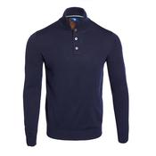 Leinster Half Button Knit - Navy - M