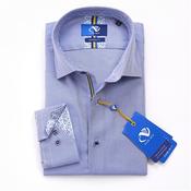 Leinster Diagonal Twill Shirt - Blue - S image