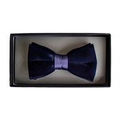 Velvet Bow Tie - Navy image