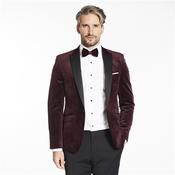 Velvet Tuxedo Blazer - Red - 38L image