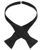 Silk Self Bow Tie - Black - One image