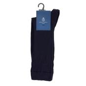 Soft Top Cotton Logo Socks - Navy - One Size image