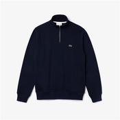 High Neck Zipped Cotton Sweat - Navy - XS
