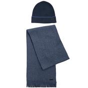 Ernesto Reversible Scarf &amp; Beanie - Blue image