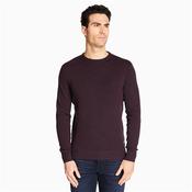 Two Tone Crew Neck Knit - Red - 3XL image