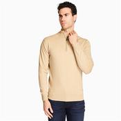 Cotton Half Zip Knit - Stone - 3XL image