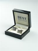 Plain Cufflink - Silver - One Size image