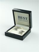 Plain Cufflink - Silver - One Size image