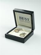 Mother Of Pearl Cufflink - Silver - One Size image