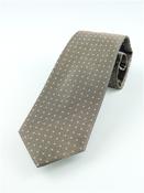 Geo Dot 8cm Silk Tie - Stone - One Size image