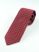 Square Pattern 7.5cm Tie - Red - One Size image