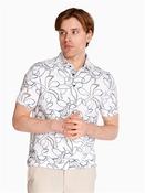 Formentini Flower Print Polo - Stone - M image