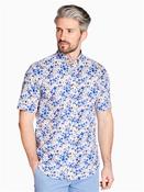 Poplin Flower Shirt - Blue - M image