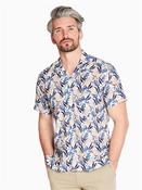 Leaf Print Resort Shirt - Blue - M image