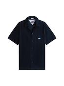 Cord Cuban Collar Shirt - Navy - S image
