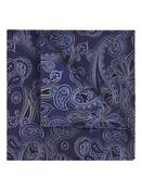 Silk Woven Pocket Square - Navy image
