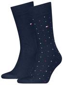 2 Pack Structure Dot Sock - Navy - 6-8 image