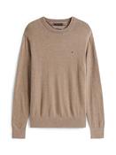 Pima Cotton Cashmere Crew Neck - Stone - S image