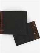 Leather Tartan Wallet &amp; Card Holder - Black image