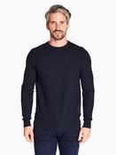 Structured Crew Neck Jumper - Navy - M