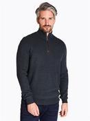 Structured Two Tone Quarter Zip Jumper - Green - 2XL image