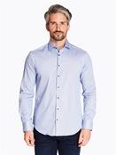 Satin Stretch Arrow Print Shirt - Blue - 2XL image