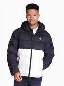 Colour Block Puffer Jacket - Black - XS image