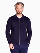 Leinster Stretch Knit Overshirt - Navy - S image