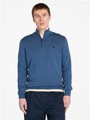 Williams River Cotton Quarter Zip Sweater - Blue - XL image