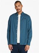 Stretch Poplin Gingham Shirt - Blue - M image