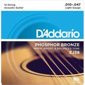 D'Addario EJ38 Phosphor Bronze Acoustic 12 String 10-47 image