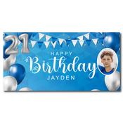 21st Birthday Banner - Blue