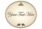Wedding Sign - Beige Oval
