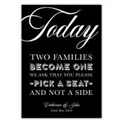 Two Families Sign - Black