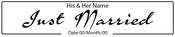 Just Married - Wedding Number Plate image