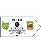 Wedding Road Sign - County Crests