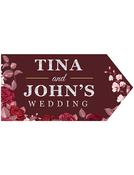 Wedding Road Sign - Burgundy