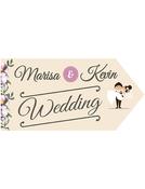Wedding Road Sign - Floral