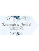 Wedding Road Sign - Navy