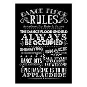 Dancing Rules Sign - Charcoal