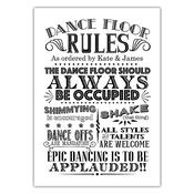 Dancing Rules Sign - Ivory