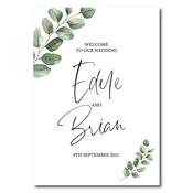 Welcome Sign - Teal Lace