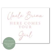 Wedding Sign - Pink &amp;amp; White Bubbly