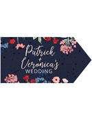 Wedding Road Sign - Dark Floral